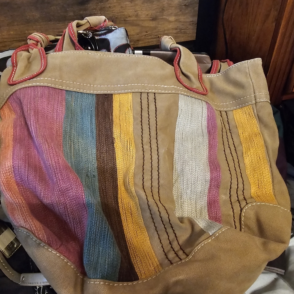 Fossil Multicolor Striped Women's Bag